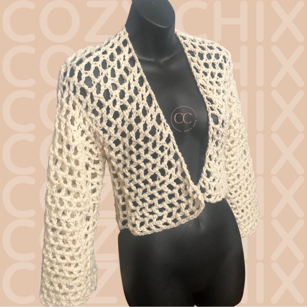 In My Feels: Handmade Crochet Mesh Cardigan